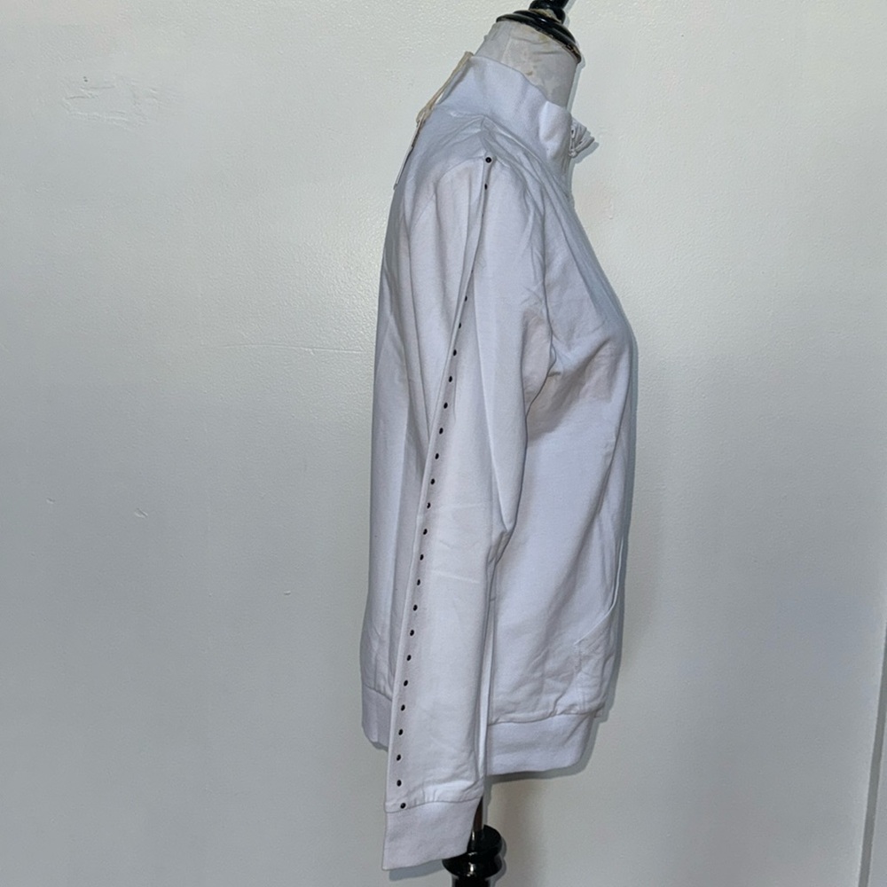 Cruisewear Couture White Traveler Jacket Cotton/Spandex Zipper Sweatshirt - Picture 3 of 7